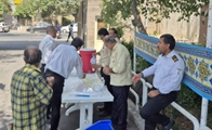 برپایی موکب به مناسبت ولادت پیامبر بزرگ اسلام (ص) در مرکز آموزشی درمانی شهید دستغیب